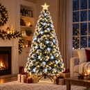 Árvore de Natal com Fibra Ótica e LED com Estrela - 600 Galhos Bivolt