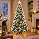 Árvore de Natal com Fibra Ótica e LED com Estrela - 600 Galhos Bivolt