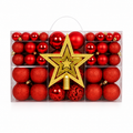 Bolas de Natal com Glitter, Foscas e Lisas + Ponteira - Kit 60 ou 100