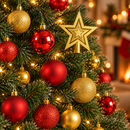 Bolas de Natal com Glitter, Foscas e Lisas + Ponteira - Kit 60 ou 100