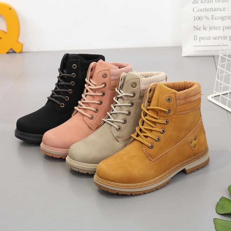Bota em Couro Feminina de Inverno  WinterLeather