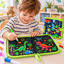 Caderno de Desenho Apagável Infantil Reutilizável com Canetinhas