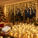 Cascata Pisca Pisca de Natal 10m com 400 LEDs e 8 Funções
