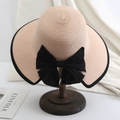 Chapéu Feminino de Verão com Laço e Aba Larga