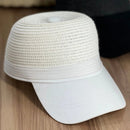 Chapéu Boné Feminino de Palha Aba Curva para Praia
