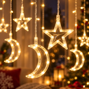Cortina Pisca Pisca LED 3m para Natal - 8 Funções RGB ou Branco Quente