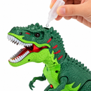 Dinossauro T-Rex de Brinquedo que Anda com Som, Luz e Efeito de Névoa