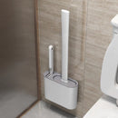 Escova de Silicone 2 em 1 para Vaso Sanitário com Base Organizadora