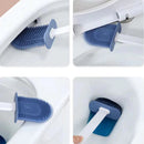 Escova de Silicone 2 em 1 para Vaso Sanitário com Base Organizadora