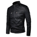 Jaqueta de Couro Masculina Slim Resistente