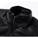 Jaqueta de Couro Masculina Slim Resistente