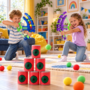Jogo de Alvo Infantil com Bolinhas de Espuma e 6 Alvos - 17 Peças