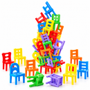 Jogo de Equilíbrio com Cadeiras Coloridas - Kit 42 Peças