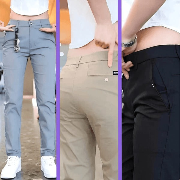Calça Feminina Social Em Seda Gelo LuxeFit