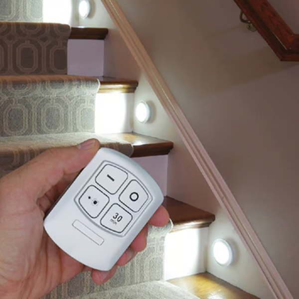 Kit 3 Lâmpadas Led Sem Fio com Controle Remoto
