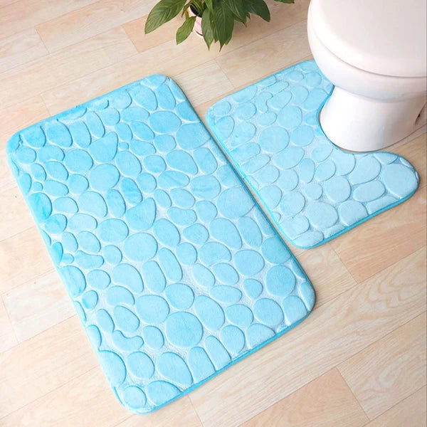 Kit 3 Tapetes para Banheiro Antiderrapante e Ultra Absorvente