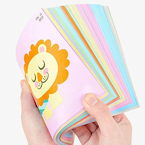 Kit com 48 Peças de Papel para Recorte e Atividades Manuais + Tesoura Infantil