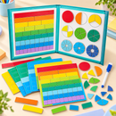 Livro Magnético de Frações Infantil Montessori para Aprender Matemática