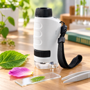 Microscópio Infantil Portátil 120x com Adaptador para Celular
