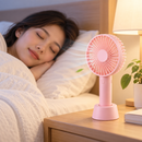 Mini Ventilador Portátil de Mão Recarregável Silencioso 3 Velocidades