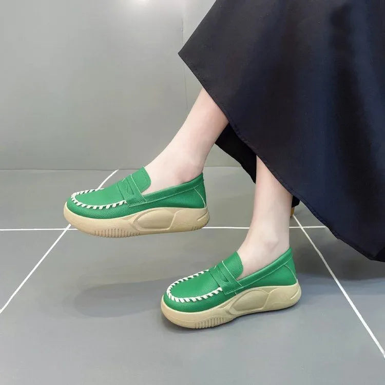 Mocassim Ortopédico Feminino de Couro | FashionEase