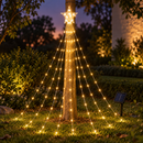 Pisca Pisca Solar com Estrela para Árvore de Natal 200 LEDs - 9 Fios de 2m
