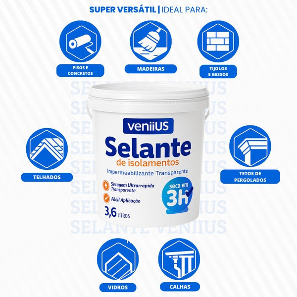 Selante Profissional Alta Resistência à Umidade e Infiltrações 1 Litro | Veniius
