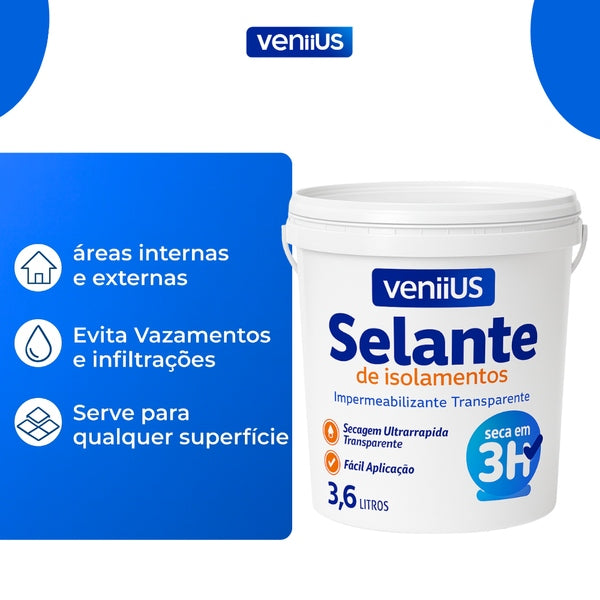 Selante Profissional Impermeável para Infiltrações Veniius