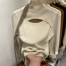Suéter Feminino de Tricô Canelado com Gola Redonda para Inverno | SlimFit