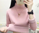 Suéter de Inverno Feminino de Lã Peluciado