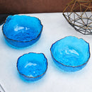 Tigela Fruteira de Vidro com Moldura Dourada