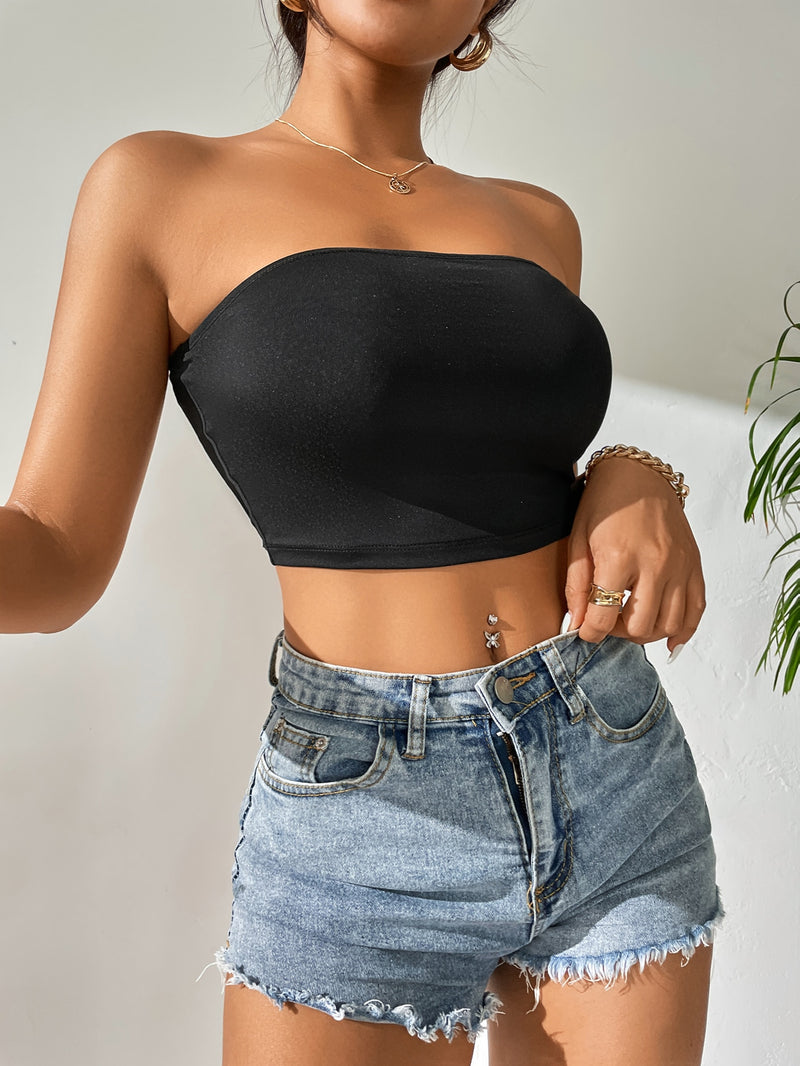 Top Feminino Tomara que Caia de Seda Gelo