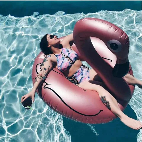 Boia Inflável Flamingo Gigante Piscina