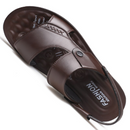 Sandália Masculino De Couro Walk Well Ortopédica