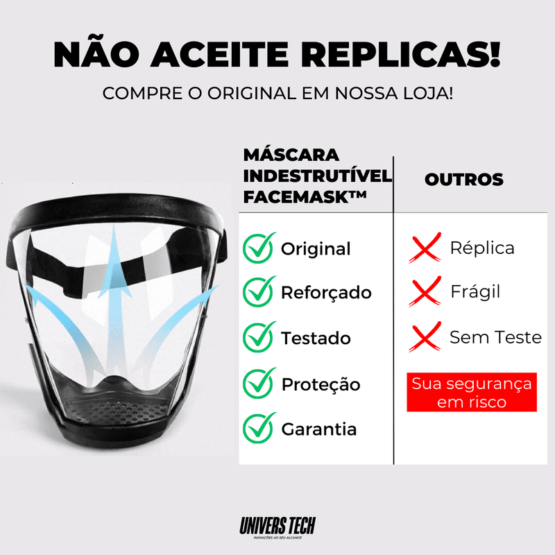 Máscara Indestrutível | Univers Tech