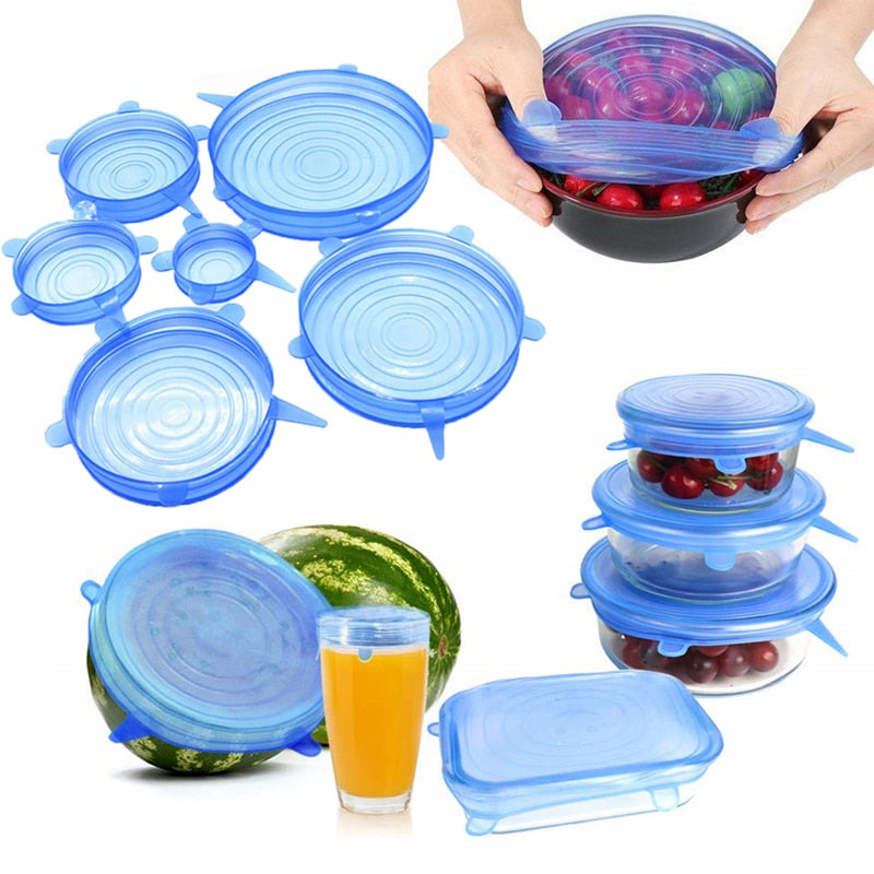Tampas de Silicone com 6 Peças