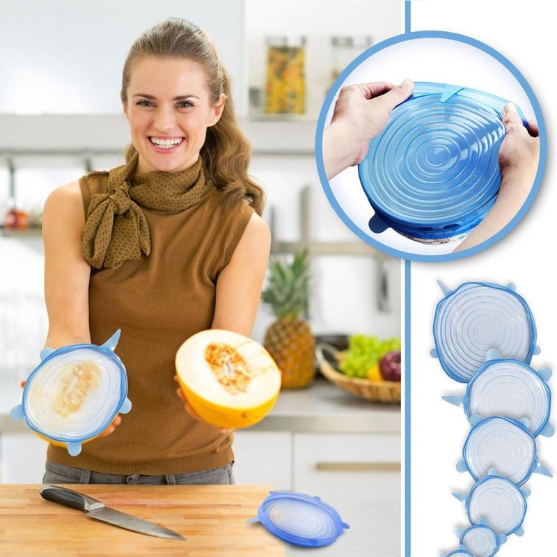 Tampas de Silicone com 6 Peças